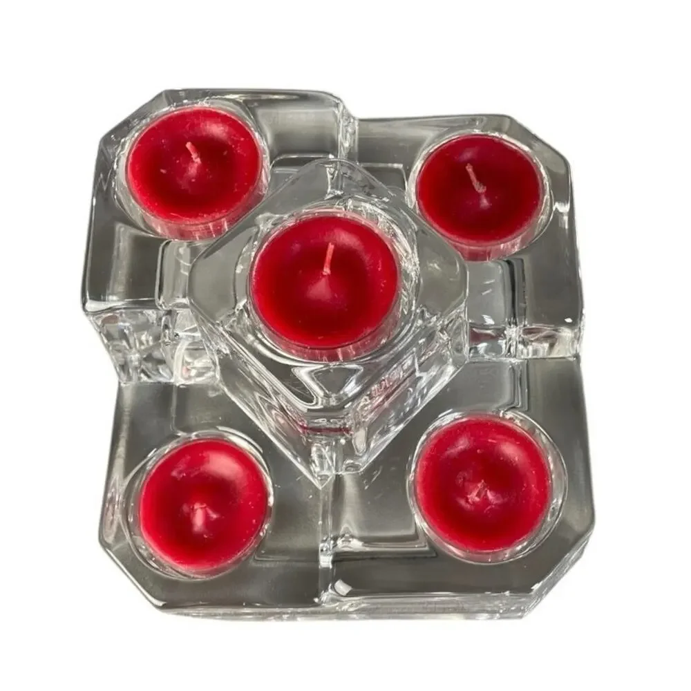 Partylite 5-Tier Crystal Castle Tea Light Candle Holder